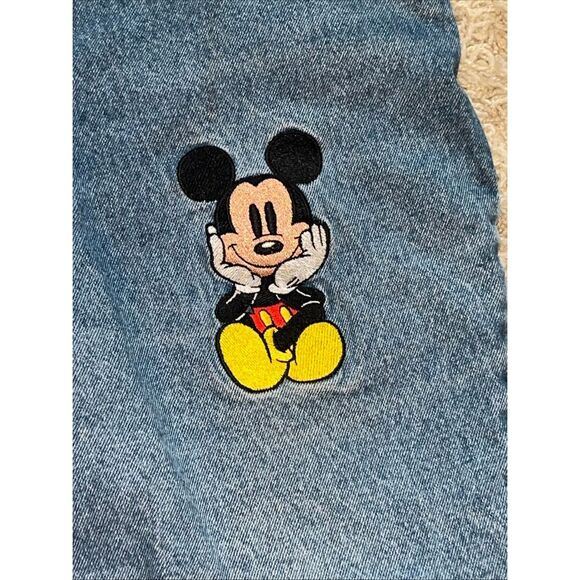 VTG Mickey Mouse Minnie Mouse Denim Jean Shorts Size Large Embroidered - Picture 2 of 10